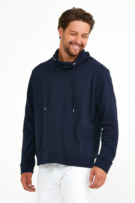 Süperlife Erkek Şal Yaka Regular Fit Brooklyn İnce Sweatshirt SPR22SW142