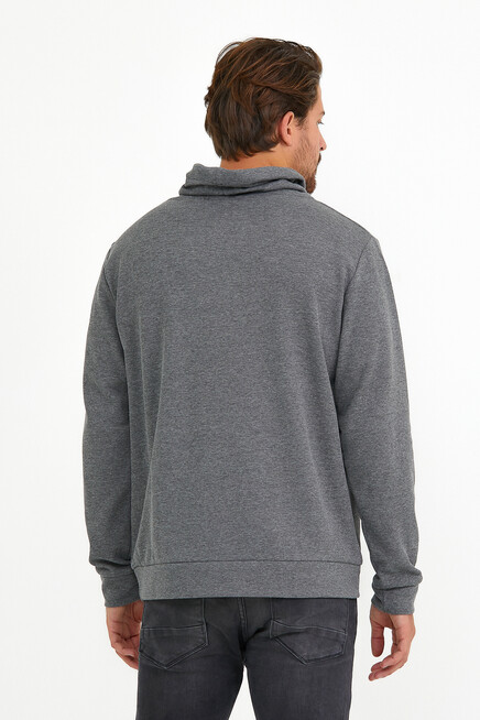 Süperlife Erkek Şal Yaka Regular Fit Brooklyn İnce Sweatshirt SPR22SW142