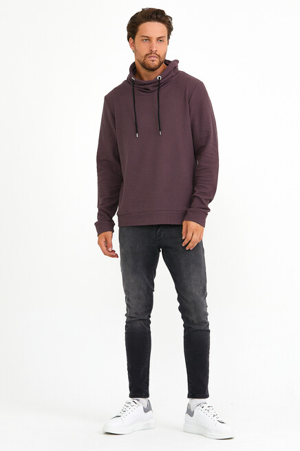 Süperlife Erkek Şal Yaka Regular Fit Brooklyn İnce Sweatshirt SPR22SW142