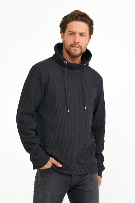 Süperlife Erkek Şal Yaka Regular Fit Brooklyn İnce Sweatshirt SPR22SW142