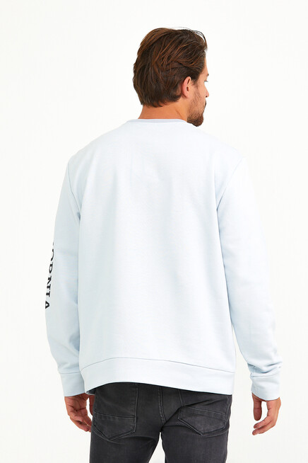 Süperlife Erkek Bisiklet Yaka Regular Fit Ön Ve Kol Baskılı İnce Sweatshirt SPR22SW133