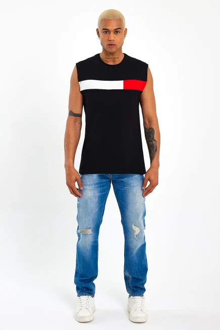 Süperlife Erkek Bisiklet Yaka Regular Fit Garnili Tişort SPR23AT346