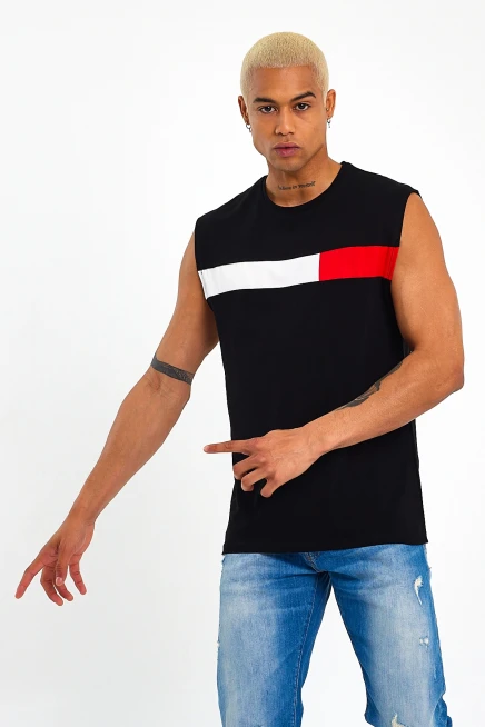 Süperlife Erkek Bisiklet Yaka Regular Fit Garnili Tişort SPR23AT346