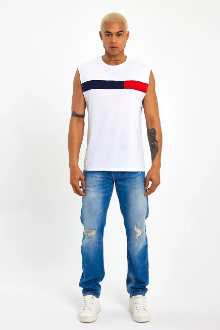 Süperlife Erkek Bisiklet Yaka Regular Fit Garnili Tişort SPR23AT346