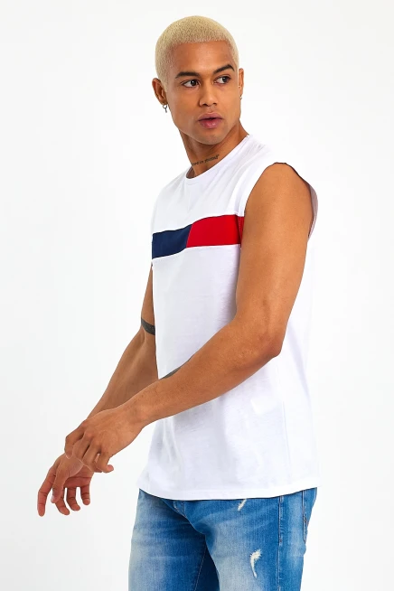 Süperlife Erkek Bisiklet Yaka Regular Fit Garnili Tişort SPR23AT346