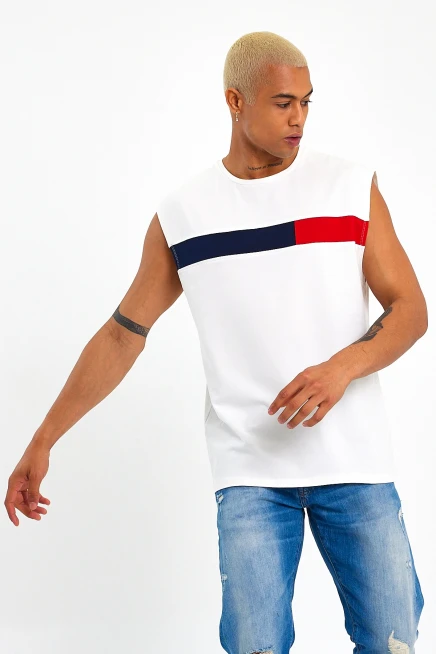 Süperlife Erkek Bisiklet Yaka Regular Fit Garnili Tişort SPR23AT346