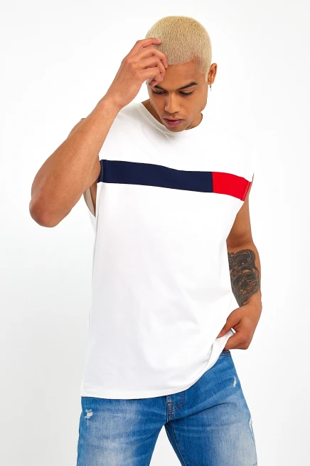 Süperlife Erkek Bisiklet Yaka Regular Fit Garnili Tişort SPR23AT346