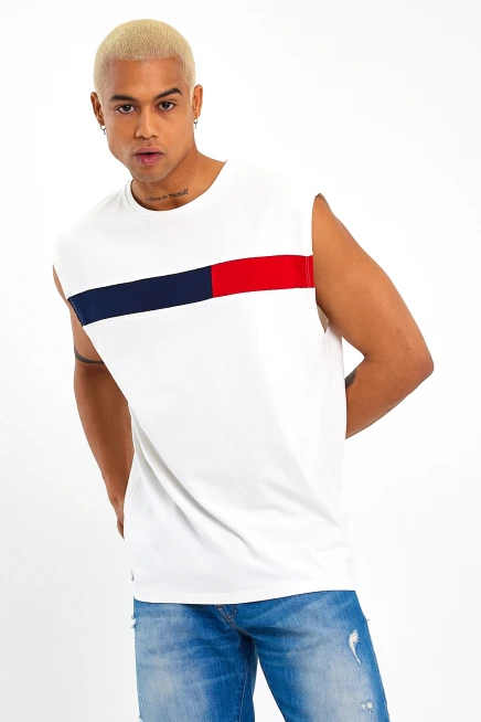 Süperlife Erkek Bisiklet Yaka Regular Fit Garnili Tişort SPR23AT346