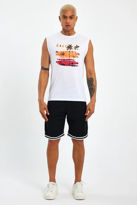 Süperlife Erkek Bisiklet Yaka Regular Fit Baskılı Tişort SPR23AT341