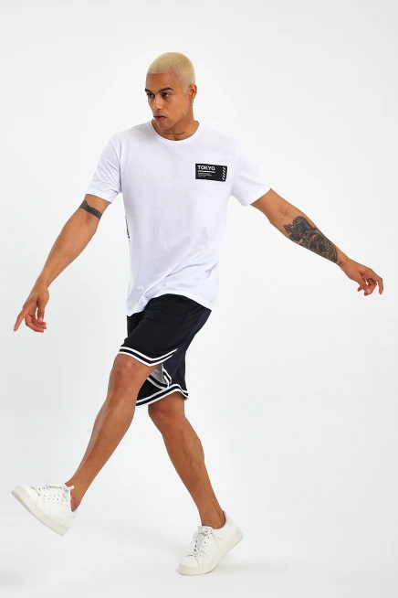 Süperlife Erkek Bisiklet Yaka Regular Fit Tokyo Baskılı Tişort SPR23ts303