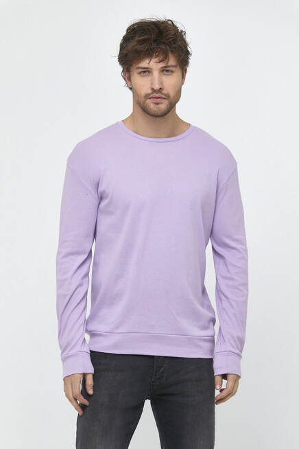 Süperlife Erkek Bisiklet Yaka Slim Fit İnce Sweatshirt SPR 20K17