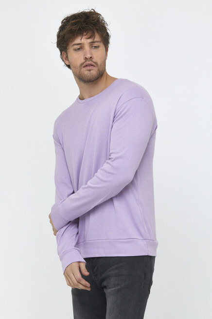 Süperlife Erkek Bisiklet Yaka Slim Fit İnce Sweatshirt SPR 20K17