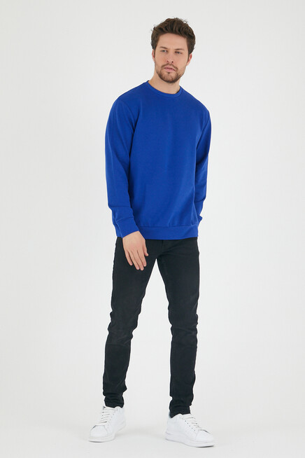 Süperlife Erkek Bisiklet Yaka Regular Fit İnce Sweatshirt SPR 20K30