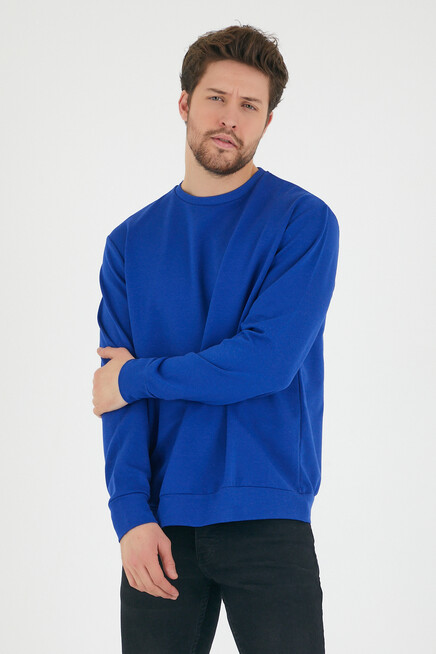 Süperlife Erkek Bisiklet Yaka Regular Fit İnce Sweatshirt SPR 20K30