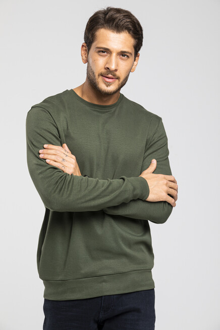 Süperlife Erkek Bisiklet Yaka Slim Fit İnce Sweatshirt SPR 20K17