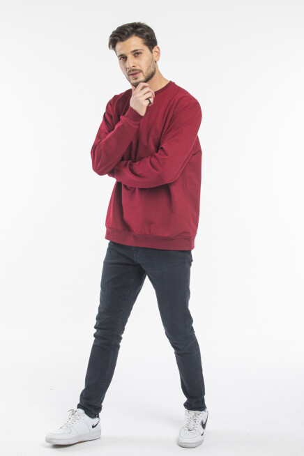 Süperlife Erkek Bisiklet Yaka Regular Fit İnce Sweatshirt SPR 20K30