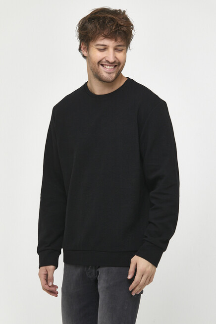 Süperlife Erkek Bisiklet Yaka Regular Fit İnce Sweatshirt SPR 20K30