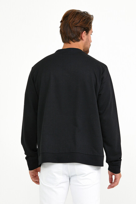 Süperlife Erkek Bisiklet Yaka Regular Fit Tokyo Basklı İnce Sweatshirt spr22sw134