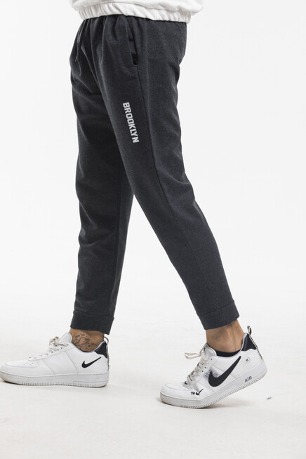 Süperlife Erkek Regular Fit Broklyn Baskılı İnce Eşofman Altı SPR 203 