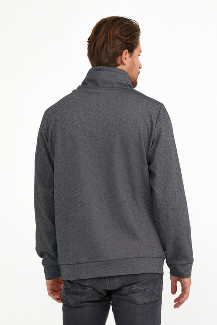 Süperlife Erkek Şal Yaka Regular Fit Brooklyn Baskılı İnce Sweatshirt SPR22SW143