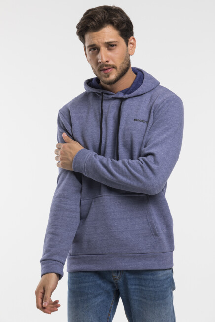 Süperlife Kapşonlu Uzun Kollu Baskılı Dar Kalıp İnce Erkek Sweatshirt SPR 2019K61