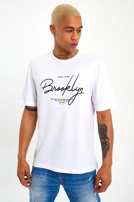 Süperlife Erkek Bisiklet Yaka Standart &Regular Fit Tişort SPR22TS110