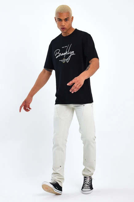 Süperlife Erkek Bisiklet Yaka Standart &Regular Fit Tişort SPR22TS110