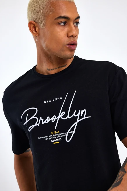 Süperlife Erkek Bisiklet Yaka Standart &Regular Fit Tişort SPR22TS110