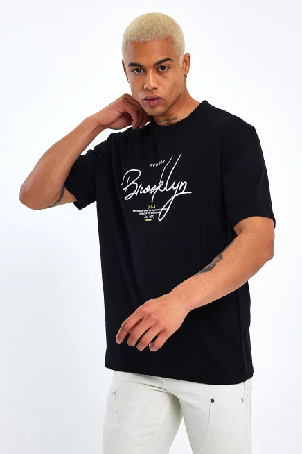 Süperlife Erkek Bisiklet Yaka Standart &Regular Fit Tişort SPR22TS110