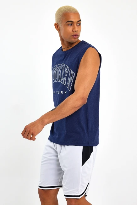 Süperlife Erkek Bisiklet Yaka Regular Fit  Brooklyn Baskılı  Tişört SPR22TS116