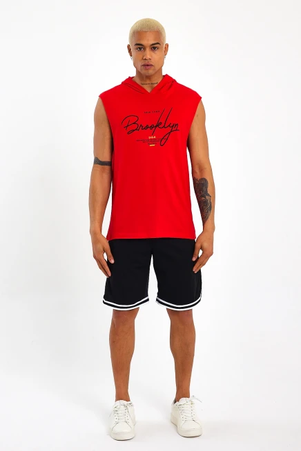 Süperlife Erkek Kapşonlu Regular Fit Tişört SPR22TS118