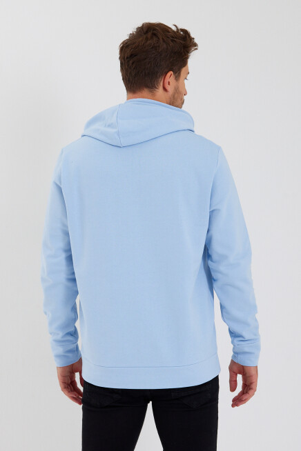 Süperlife Erkek Kapşonlu Regular Fit Brooklyn Baskılı İnce Sweatshirt SPR23SW361