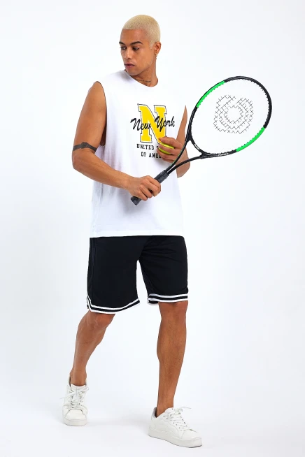 Süperlife Erkek Bisiklet Yaka Regular Fit N Baskılı Tişört SPR22TS117