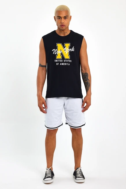 Süperlife Erkek Bisiklet Yaka Regular Fit N Baskılı Tişört SPR22TS117