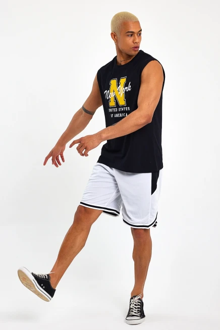 Süperlife Erkek Bisiklet Yaka Regular Fit N Baskılı Tişört SPR22TS117