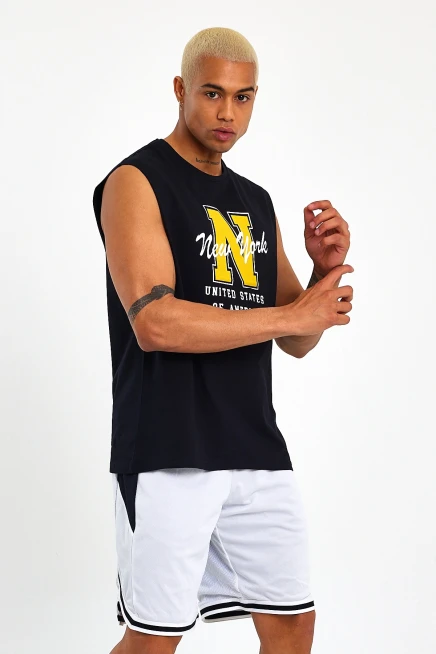 Süperlife Erkek Bisiklet Yaka Regular Fit N Baskılı Tişört SPR22TS117