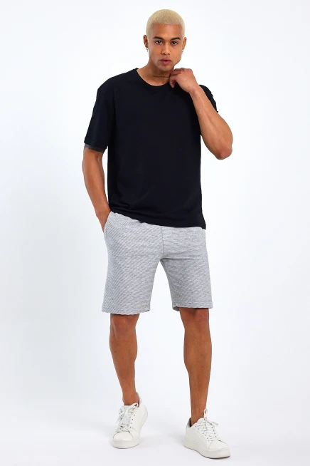 Süperlife Erkek Regular Fit Ottoman Kumaş Şort SPR23SR320