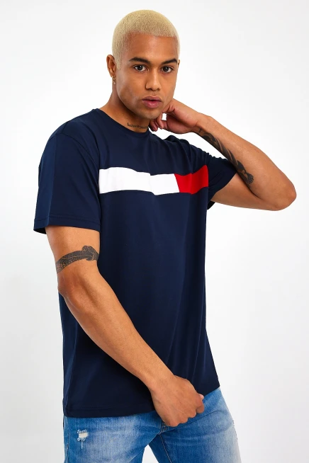 Süperlife Erkek  Bisiklet Yaka Regular Fit Garnili  Tişort SPR23TS301