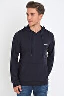 Süperlife Kapşonlu Uzun Kollu Baskılı Dar Kalıp İnce Erkek Sweatshirt 2019K26