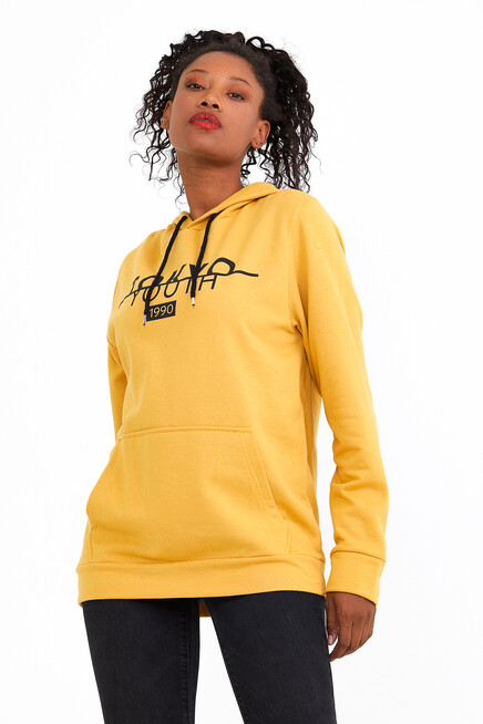 Süperlife Kadın Kapşonlu Regular Fit Tokya Baskılı İnce Sweatshirt SPR22SWK164