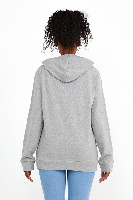 Süperlife Kadın Kapşonlu Regular Fit Tokya Baskılı İnce Sweatshirt SPR22SWK164