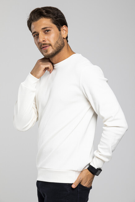 Süperlife Erkek Bisiklet Yaka Slim Fit İnce Sweatshirt SPR 20K17