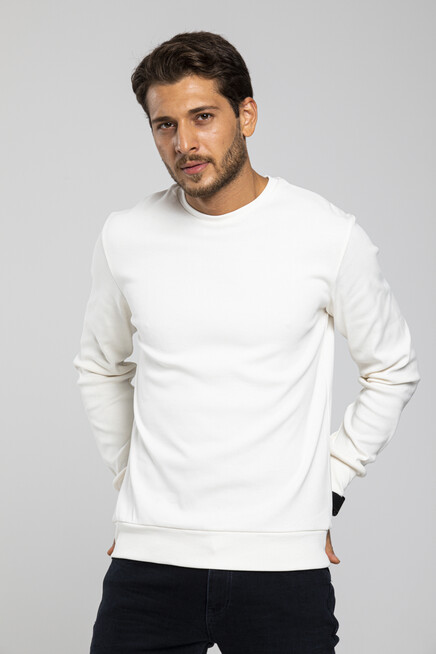 Süperlife Erkek Bisiklet Yaka Slim Fit İnce Sweatshirt SPR 20K17