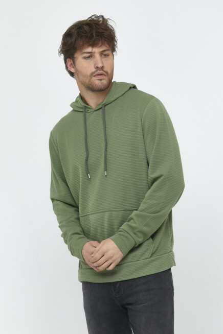Süperlife Erkek Kapşonlu Regular Fit İnce Sweatshirt SPR 20K55