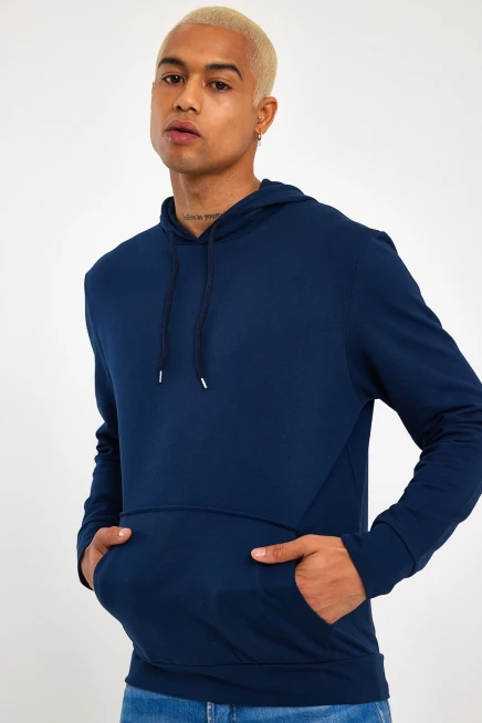 Süperlife Erkek Kapşonlu Regular Fit İnce Sweatshirt SPR 20K55