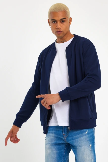 Süperlife Erkek Kalın Floda Cepli Regular Fit İnce Hırka SPR 20K63