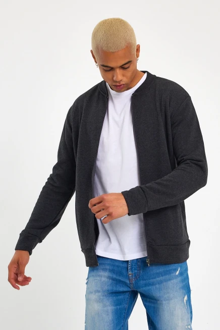 Süperlife Erkek Kalın Floda Cepli Regular Fit İnce Hırka SPR 20K63