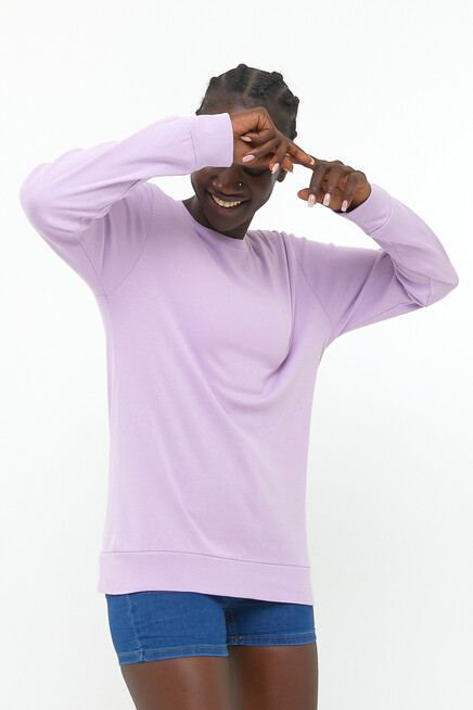 Süperlife Kadın Bisiklet Yaka Regular Fit Sweatshirt spr21k17