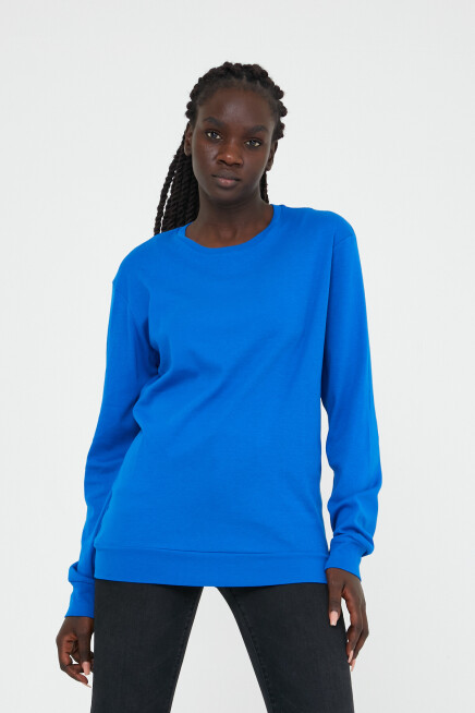 Süperlife Kadın Bisiklet Yaka Regular Fit Sweatshirt spr21k17