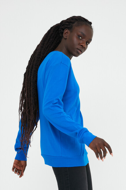 Süperlife Kadın Bisiklet Yaka Regular Fit Sweatshirt spr21k17